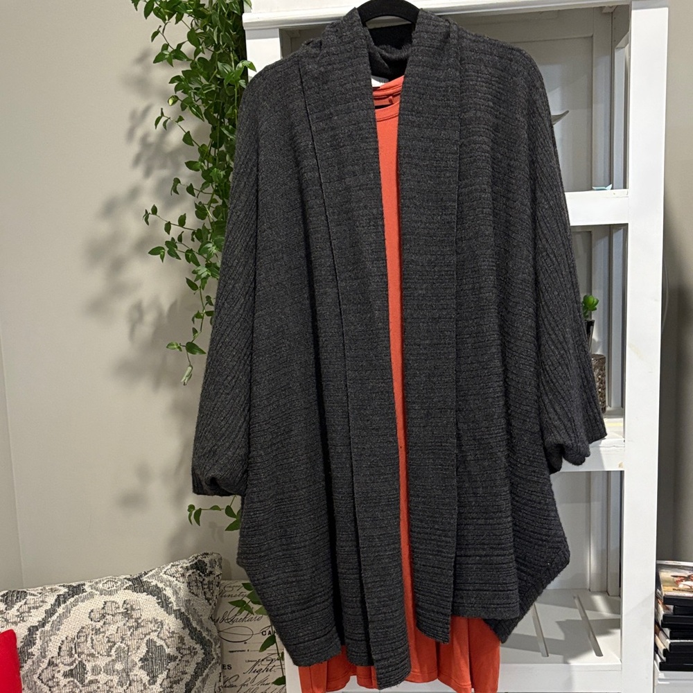 TSE Charcoal Women's Cape Jacket